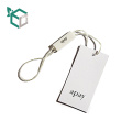 Common Design Rectangle Cloth Paper Hang Tag With heart shape